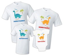 Dinosaur t shirt Birthday Matching Party Family Kid Tshirt Mom, dad, sister