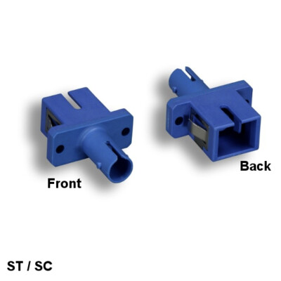 Kentek ST to SC Simplex Multi-Mode Fiber Optic Adapter Coupler Flange Mount Prl