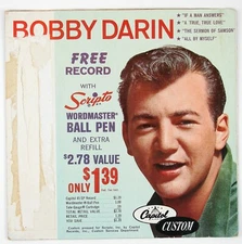 BOBBY DARIN Scripto Inc. Presents Bobby Darin EP 1962 POP/ROCK VG++ VG++
