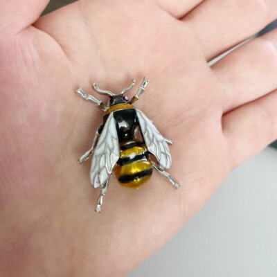 Fashion Enamel Bees Metal Brooch Pins Men Women Suit Broach Brosche Clips Scarf