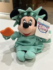 Disney Statue of Liberty 9  Minnie Mouse Mini Bean Bag Plush NWT