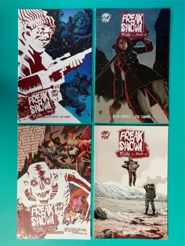  4x FREAK SNOW # 1 2 Comic ~VARIANT 1B 2B ~ HAPPY TANK ~ NM/UNREAD ~ HORROR