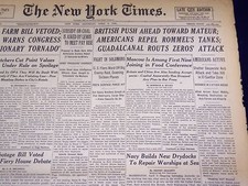 1943 APRIL 3 NEW YORK TIMES - GUADALCANAL ROUTS ZEROS' ATTACKS - NT 1744 1943 APRIL 3 NEW YORK TIMES - GUADALCANAL ROUTS ZEROS' ATTACKS - NT 1744
