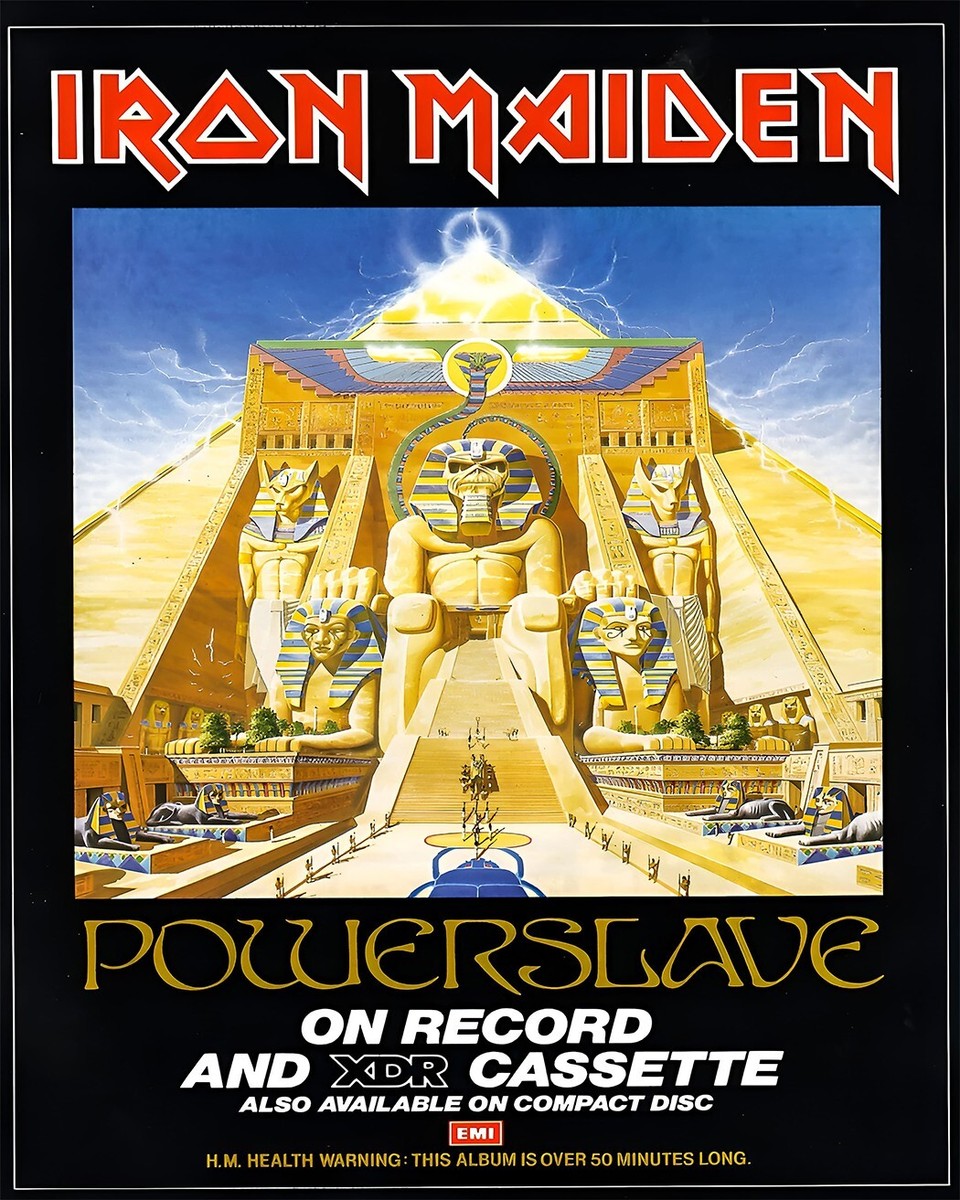Iron Maiden Powerslave Poster - Egyptian Wall Art - 12X16/16X20