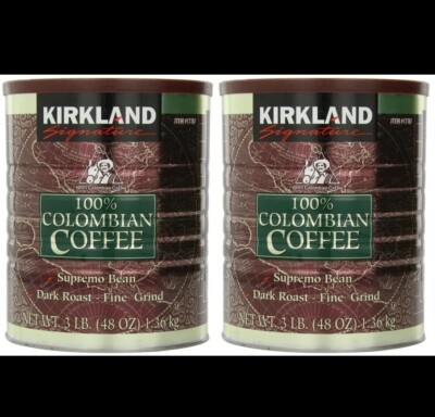Signature 100% Colombian Coffee Supremo Bean Dark Roast-Fine Grind,total 6 Lbs
