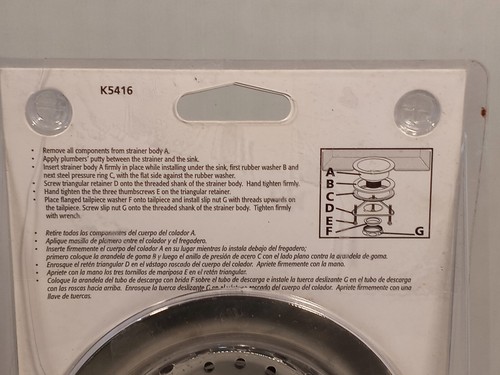 Keeney K5416 Sink Strainer Easy Thumb Screw Install* - Picture 4 of 6