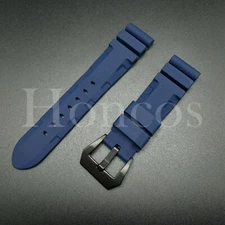 22 24 26 MM Submersible Silicone Rubber Watch Strap Band Fits for Invicta D/Blue