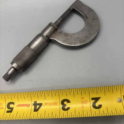 Vintage Starrett Outside 1” Machinist’s Micrometer No.3 Made In USA Works Great - Picture 13 of 14