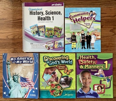 Abeka History Science Health 1 Lot of 5 Lesson Plans Activity Book Reader Books