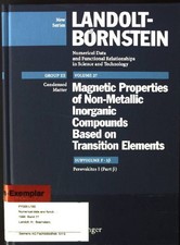 Landolt-Börnstein. Group 3/Condensed Matter ...