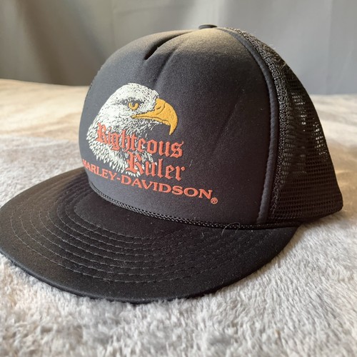 Vintage Harley Davidson Hat Cap Snap Back Mesh Trucker K Products USA Biker - Picture 5 of 11