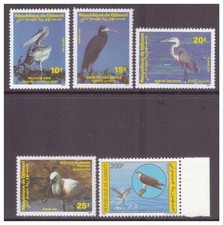 Djibouti 1991 Birds set & 200f Osprey UM/MNH SG1061-1065