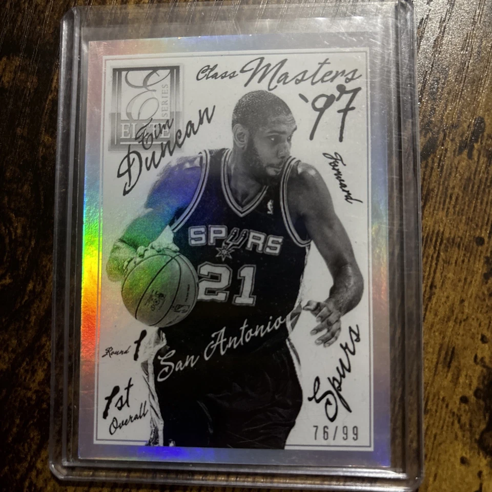 РЕДКАЯ!! 2012-13 PANINI ELITE СЕРИИ БАСКЕТБОЛ TIM DUNCAN #2 КЛАССА МАСТЕРОВ /99 - Изображение 3 из 3