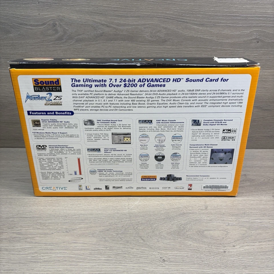 Creative Soud Card PCI Blaster Audigy 2 ZS Gamer SB0350 (No Joystick Bracket) - Image 3 of 4