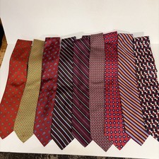 Brooks Brothers Lot of 9 Silk Ties Stripe Geometric Made in USA.       G3