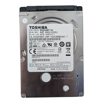 Toshiba MQ04ABF100 1TB 2.5'' SATA III 5400 RPM Internal Hard Drive - Tested