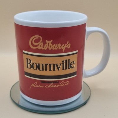 Vintage Original Cadbury's Bournville Becher Retro dunkle Schokolade Kakaotasse sehr guter Zustand