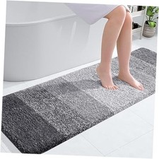 Bathroom Runner Rugs 59x20, Extra Soft Absorbent Microfiber 59" x 20" Grey