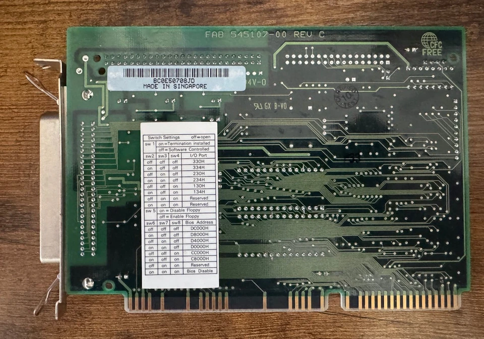 Adaptec AHA-1540CF 16-bit ISA SCSI Controller, 50 pin, fully working - Image 2 of 3