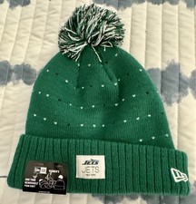 New Era Women's NFL New York Jets Beanie Knit Removable Pom NWT