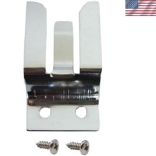 Compact Chrome-Plated MIC Holder Clip for CB Radio  Ham Setup - 6-Inch