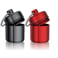 Ear Plug Carrying Case Keychain 2 Pack Small Waterproof Metal Earplug Holder Ear
