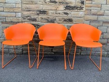 Pedrali Grace cafe  chair  with curved back and coated steel  base (23 available