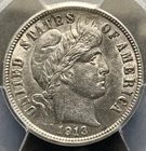 1913 P Barber Liberty Silver Dime 10c Philadelphia Mint Lustrous PCGS AU-55