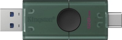 Kingston DataTraveler Duo 128GB, USB-Stick grün/schwarz, USB-A, USB-C