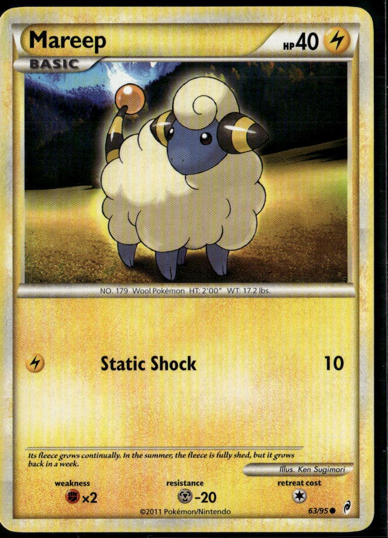 Mareep 63/95 Common Call of Legends LP Pokemon Card