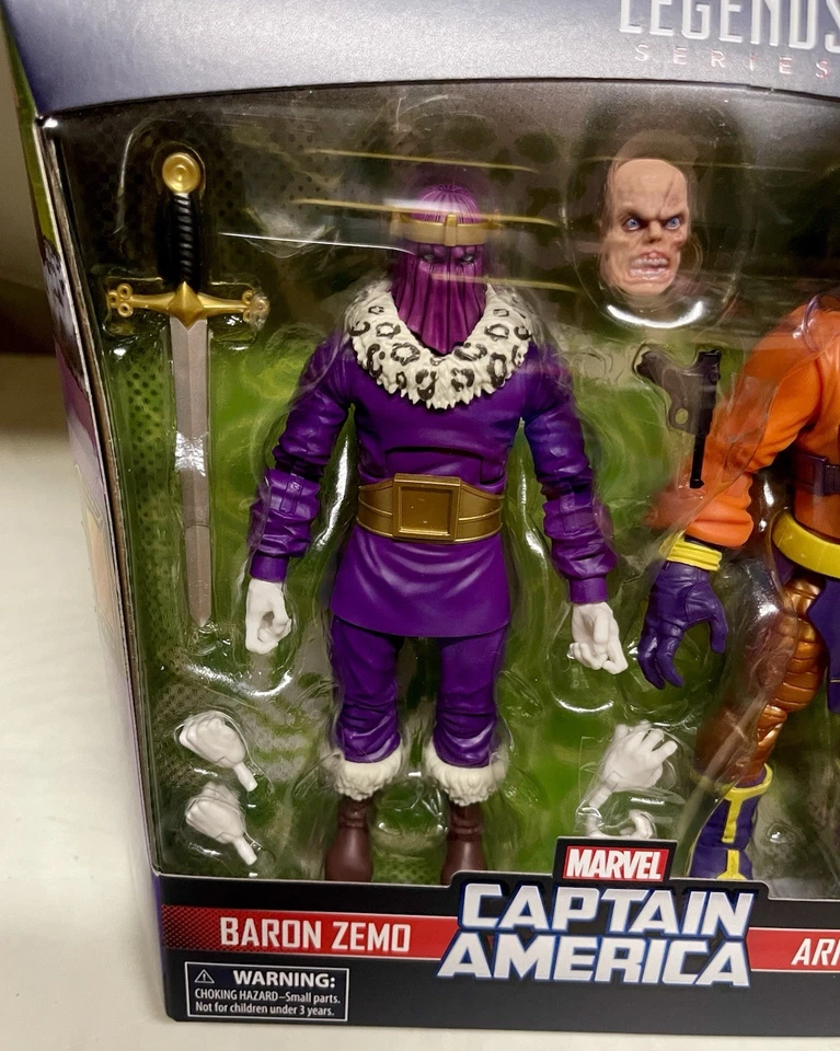 MARVEL LEGENDS BARON ZEMO ARNIM ZOLA PAQUETE DE 2 CAPITÁN AMÉRICA NUEVO  Foto 2 de 4