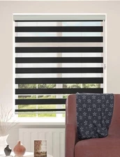 Custom Size Zebra Blind For Window Dual Layer Roller - Sheer Blind - 42” x 72”