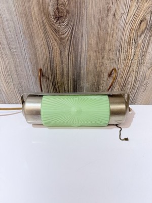 MCM Art Deco Torpedo Lamp Skyscraper HEADBOARD Light Jadeite Green Color 1920s