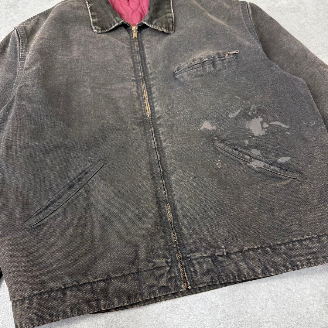 Carhartt Vintage 60s-70s Detroit Jacket Black Workwear L Rare image 4