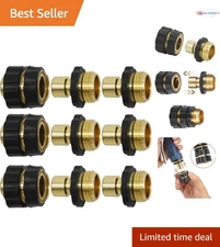 3/4 Inch Aluminum Garden Hose Quick Connectors Set of 9 Durable Fittings