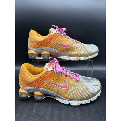 Nike Zoom Shox Experience Women's Size US 8.5 Orange White Silver 318685-861 Y2K