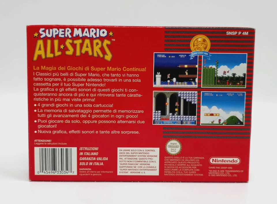 Super Mario All Stars Super Nintendo SNES ITA 💎 Neuwertig 💎 - Bild 3 von 4
