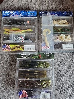 Charlie's Saltwater Viper Minnow & Curly Tai Grub Plus Lizard Kit Fresh Water  