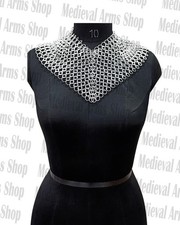 Medieval Chainmail Neck Collar Cosplay Reenactment Costume Neck Protection LARP