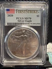 2020 Silver Eagle PCGS MS70 First Strike ASE 1oz .999 Perfect Grade