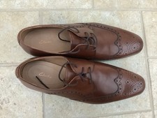 Tan UK size 11 Clarks’ “Aimieson Limit” Men’s Brogues With Leather Uppers
