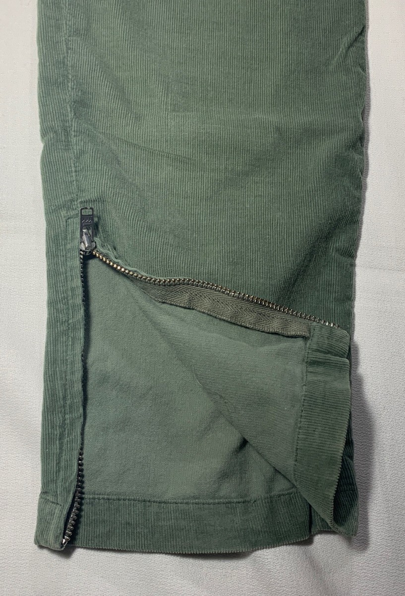 BALENCIAGA Corduroy Pants Sz EUR 38 Sage Green Zip Ankles | eBay UK