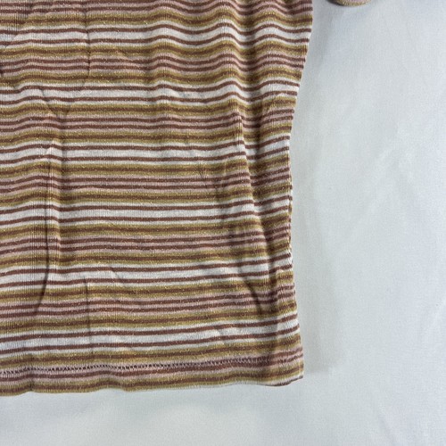American Eagle Multicolor Striped Short Sleeve Cropped T-Shirt Women's Size XS - Picture 11 of 14
