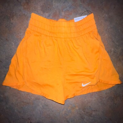 Nike Dri-Fit Loose Fit Orange Athletic Shorts For kids, XS