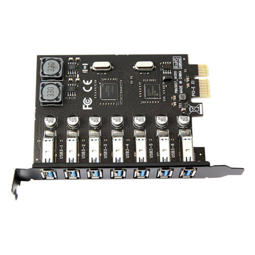 7-Port USB 3.0 PCIe Expansion Card 5Gbps USB 3.0 Hub Adapter PCI-E Extender - Picture 8 of 15