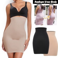Slimming High-Waist Half Slip Body Shaper Tummy Control Shapewear Skirt Dresses