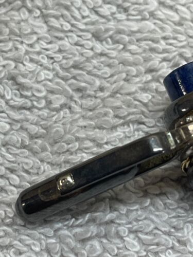 Walter E Hayward WEH Sterling Silver Cufflinks with Blue Vintage pair - Picture 6 of 20