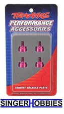 Traxxas 3767P Shock caps aluminum Pink-anodized (4) fits all Ultra Shocks TRA1