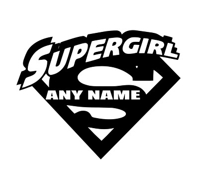 Personalisierte Wandaufkleber Super Girl Cartoon Superheld Vinyl Zuhause 