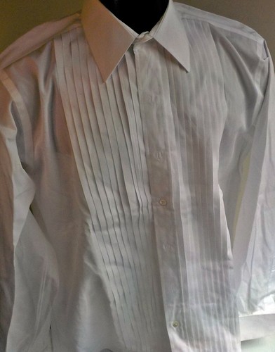 Bib Spread Collar White Tuxedo Shirt 